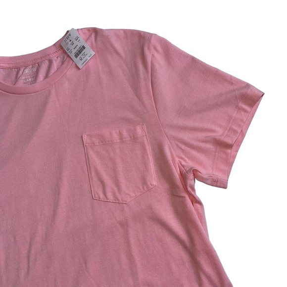 J. Crew Men’s size Large Pocket Tee Slim Heathered Washed T-Shirt cool Pink NWT - Picture 5 of 9